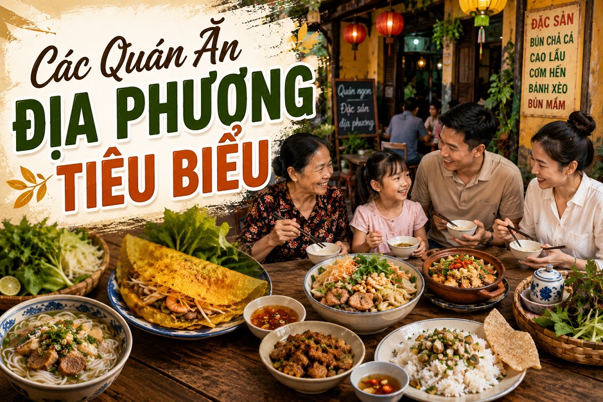 Các quán ăn địa phương tiêu biểu