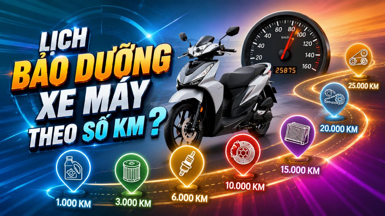Lịch bảo dưỡng xe máy theo số km cần nhớ