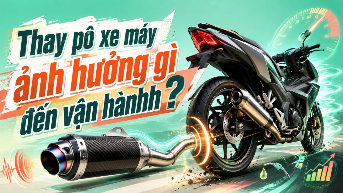 Thay pô xe máy ảnh hưởng gì đến vận hành?