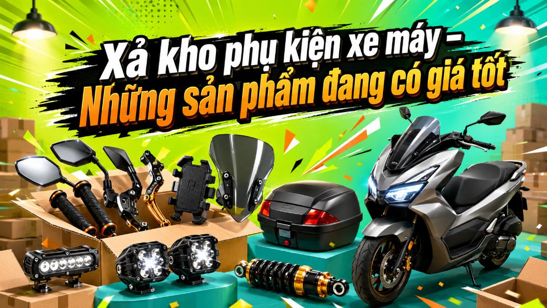 Xả kho phụ kiện xe máy – Những sản phẩm đang có giá tốt?